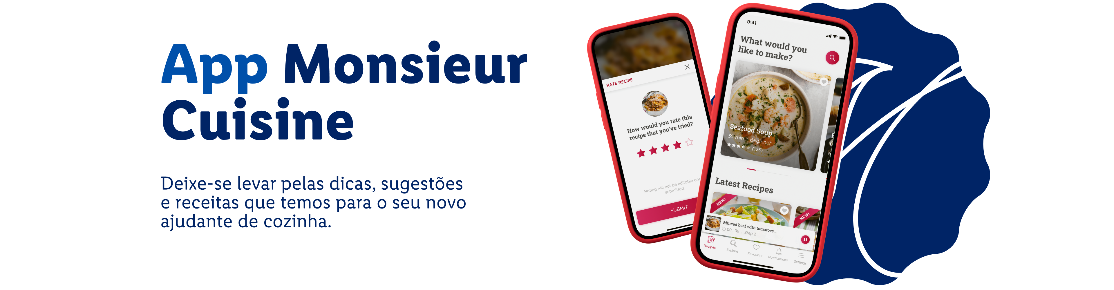 Aplicação Monsieur Cuisine: descubra receitas e dicas para o seu novo ajudante de cozinha.