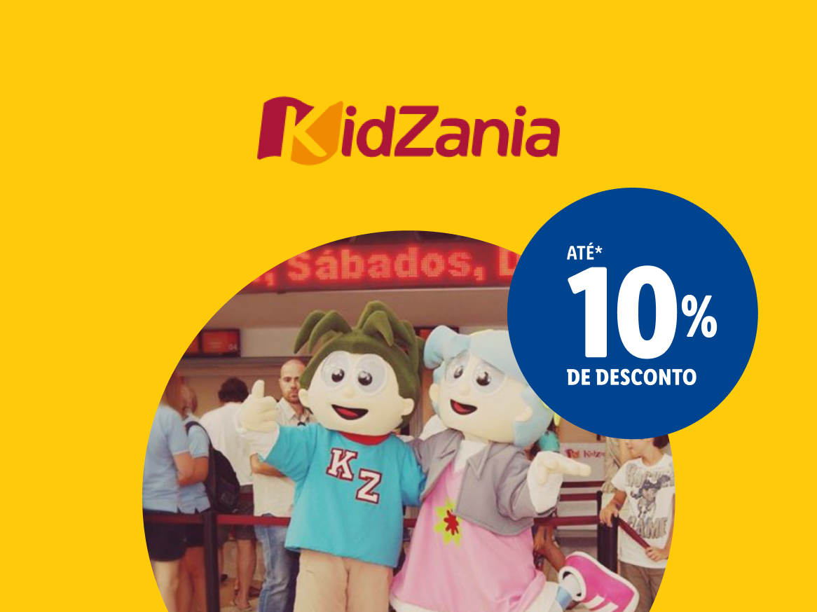 KidZania oferece até 10% de desconto em ingressos.