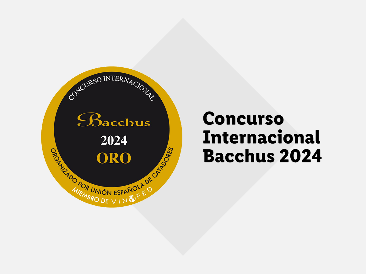 Selo dourado do Concurso Internacional Bacchus 2024, organizado pela União Espanhola de Provadores.
