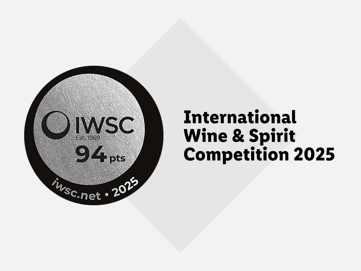 Selo de 94 pontos da Competição Internacional de Vinhos e Destilados 2025.