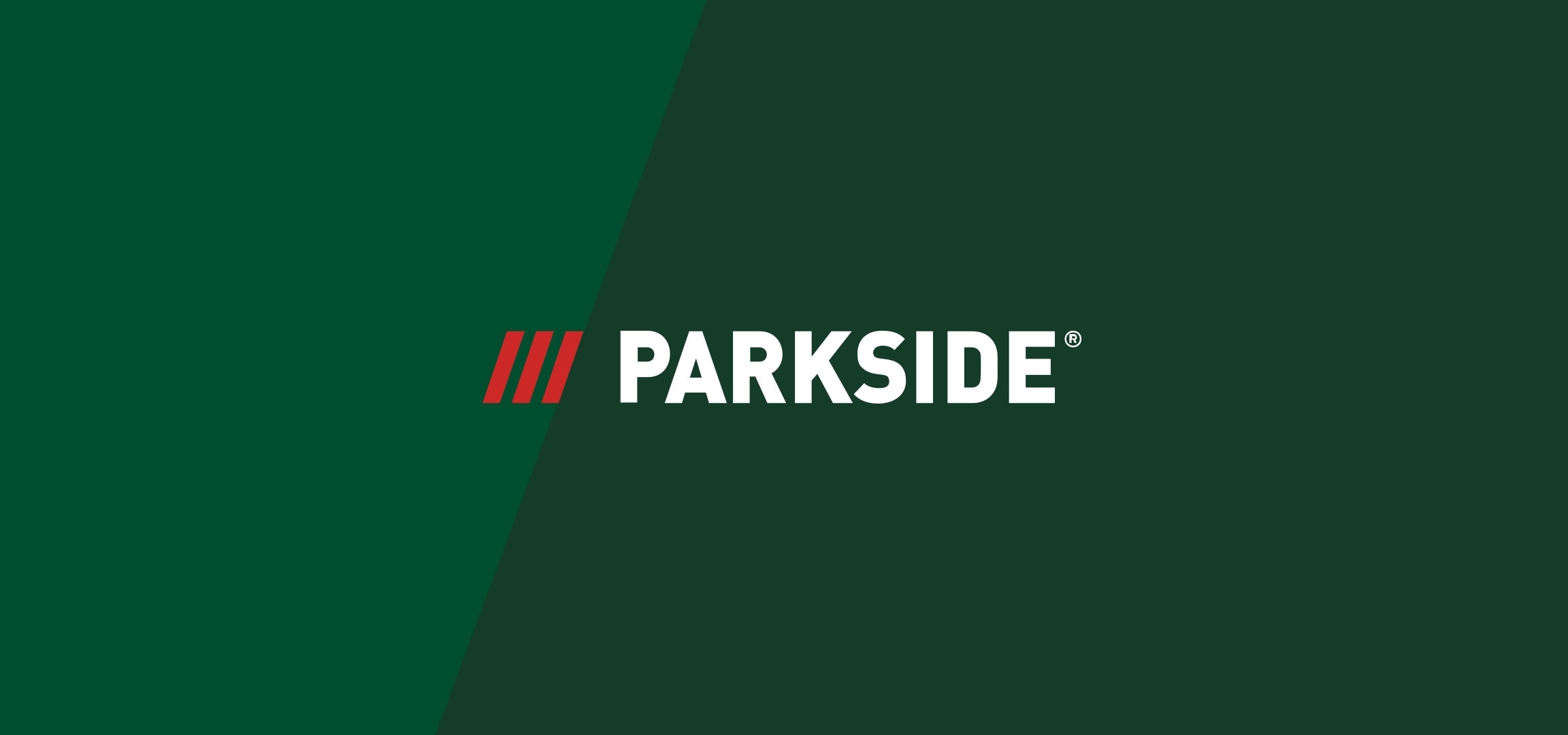 Logotipo Parkside em fundo verde escuro.