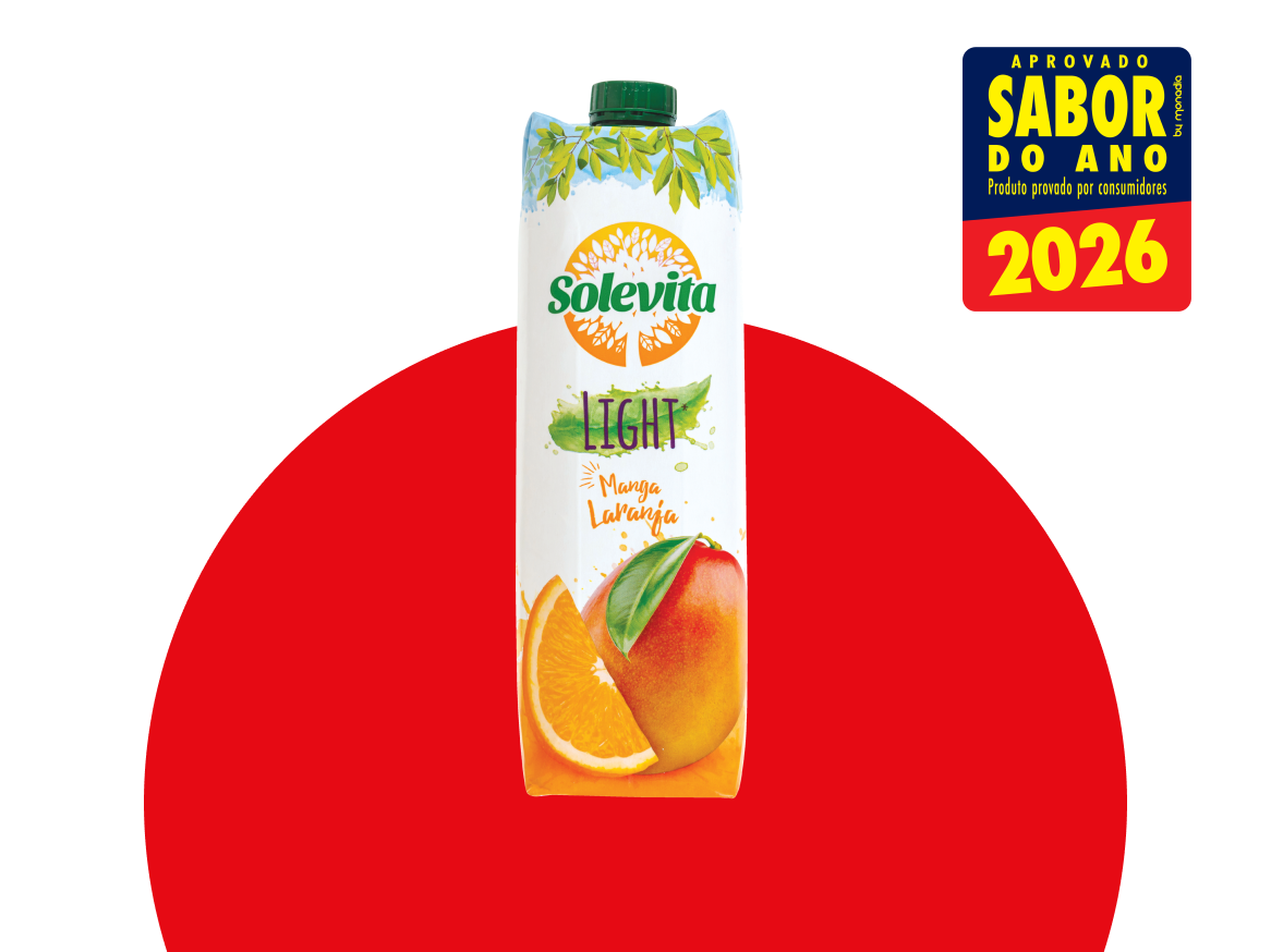 Bebida de manga e laranja light, aprovada como Sabor do Ano 2026.