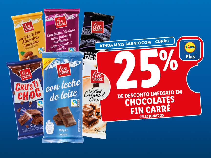 25% de Desconto em Chocolates Fin Carré