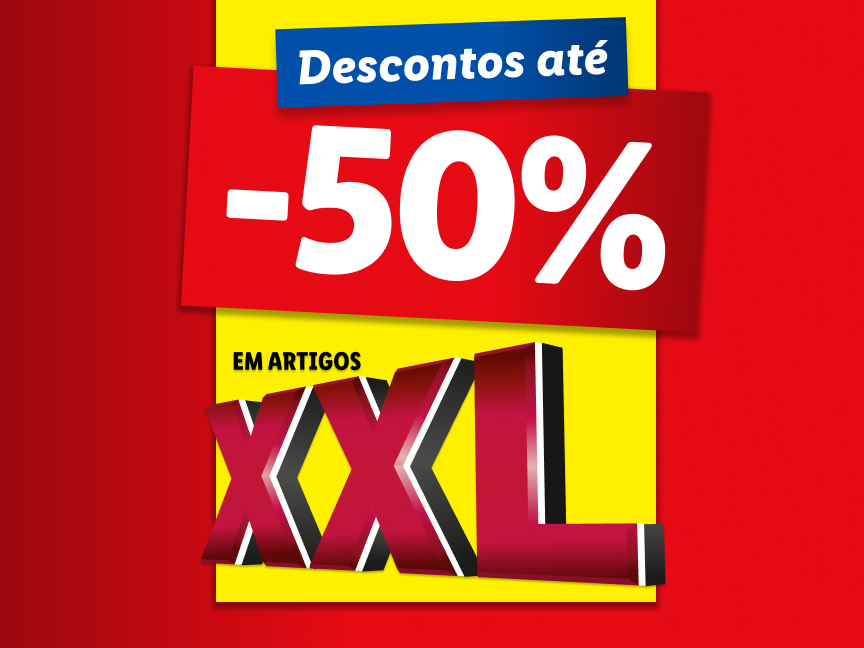 Artigos XXL até 50% desconto