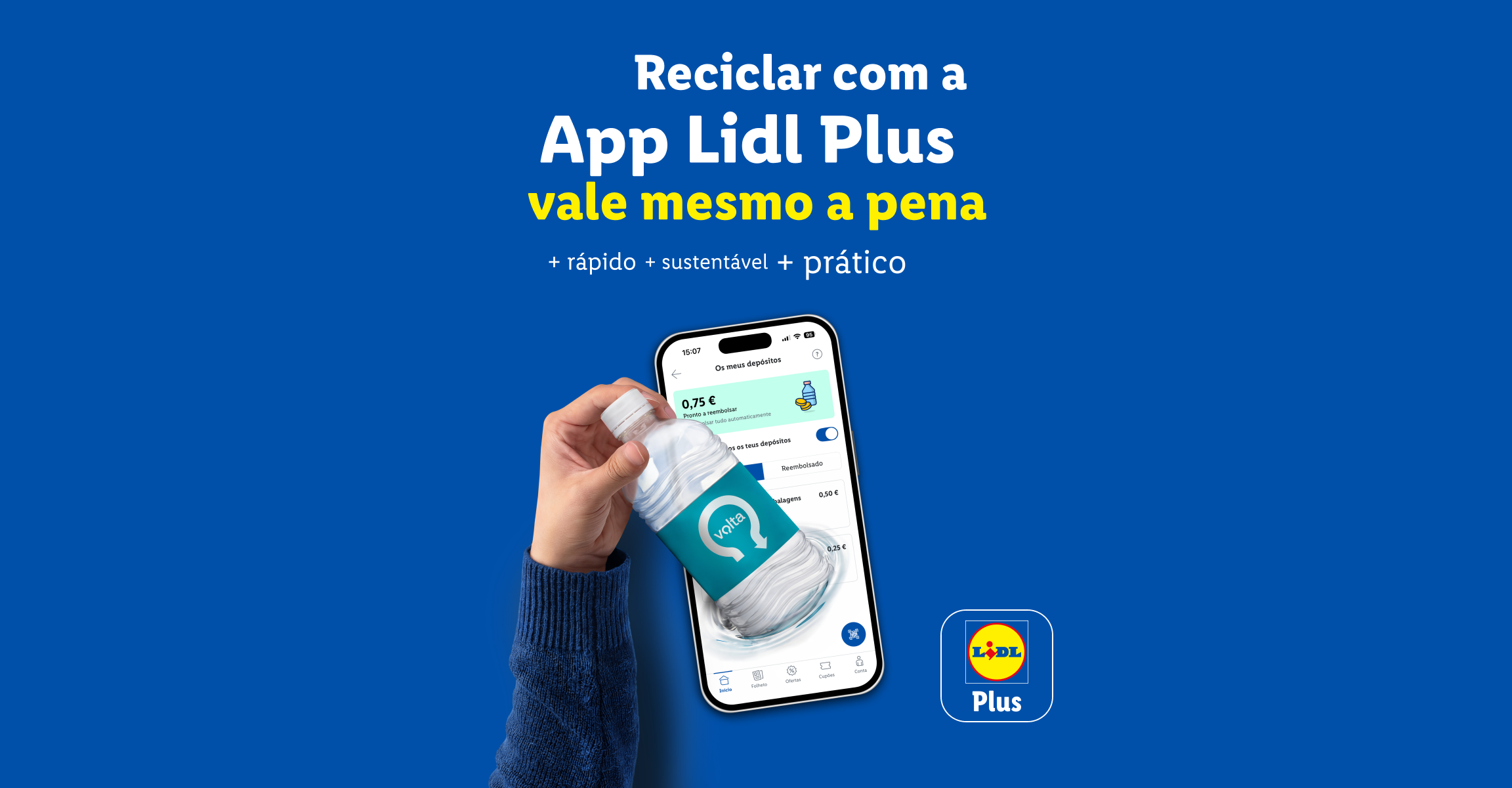 Reciclar com a App Lidl Plus vale mesmo a pena: rápido, sustentável e prático.