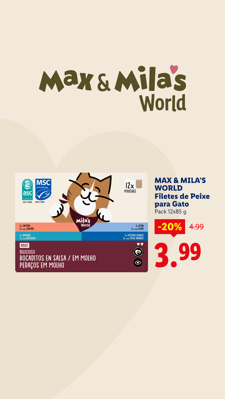 Comida húmida para gato em saquetas com desconto.